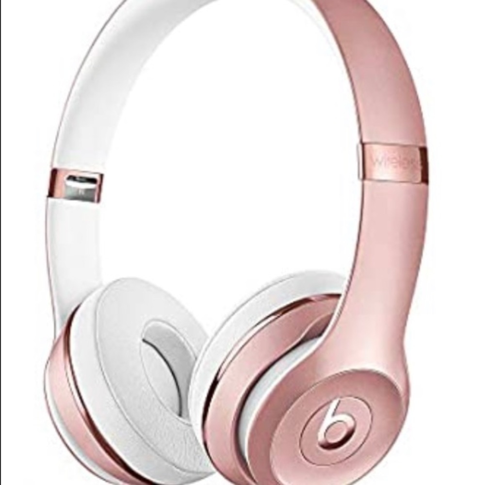 Rose Gold Wireless Headphones.